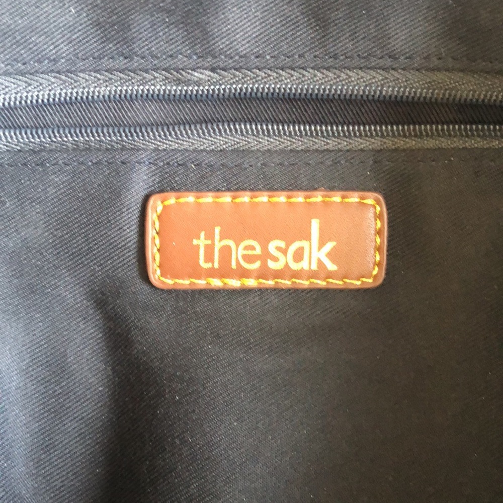 The Sak Crochet Shoulder Bag Dark Navy Blue Silver Metallic - Picture 2 of 6